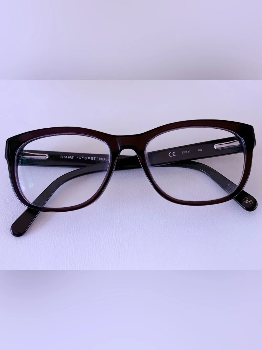 Diane Von Furstenberg Women’s Eyeglass Frames in Dark Purple.